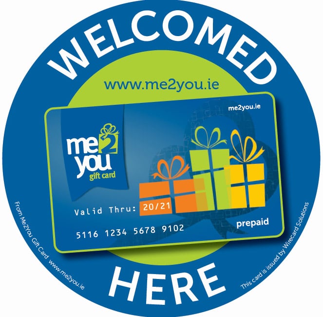 Me2You Welcomed Here Window Sticker